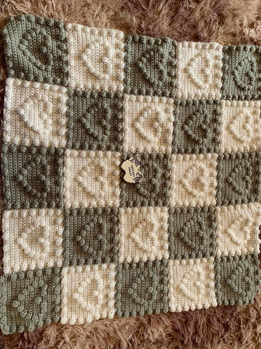 3d heart blanket